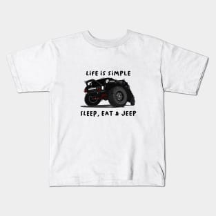 American Jeep Black Kids T-Shirt